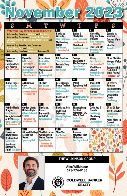 Atlanta Monthly Calendr of Events